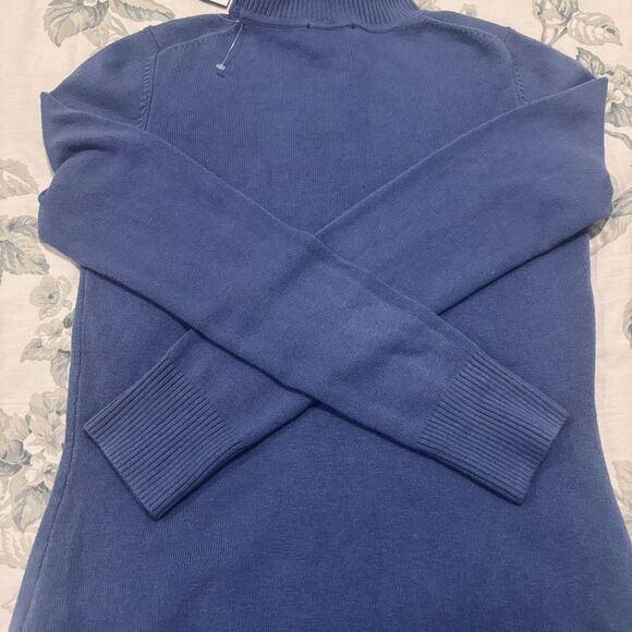 NWT French Connection Womens Medium Babysoft Turtleneck Sweater Blue - Picture 4 of 8